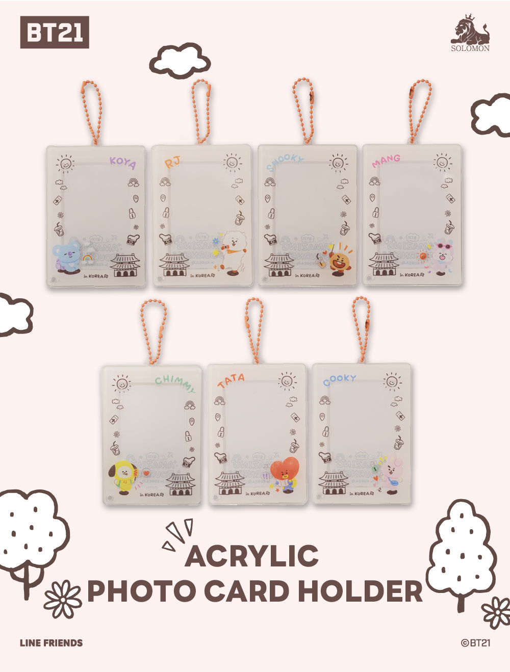 BT21 アクリルフォトカードキーホルダー】 カードホルダー アクリル