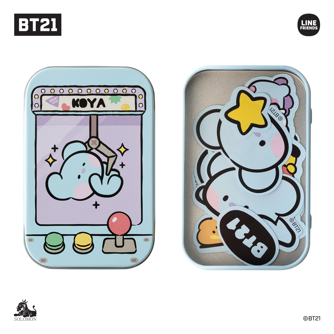 【：50%OFFセール ：】 ソロモン商事 BT21 minini ティンケースステッカーセット(12枚入り)_TCS_M TIN CASE STICKER SET｜solomon｜07