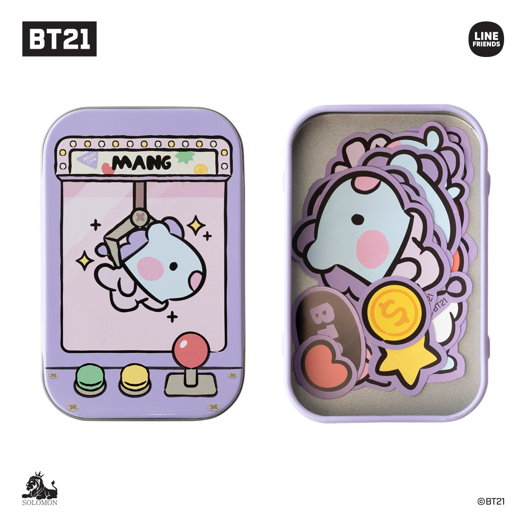 【：50%OFFセール ：】 ソロモン商事 BT21 minini ティンケースステッカーセット(12枚入り)_TCS_M TIN CASE STICKER SET｜solomon｜08