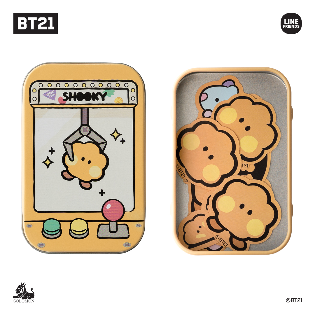 【：50%OFFセール ：】 ソロモン商事 BT21 minini ティンケースステッカーセット(12枚入り)_TCS_M TIN CASE STICKER SET｜solomon｜06