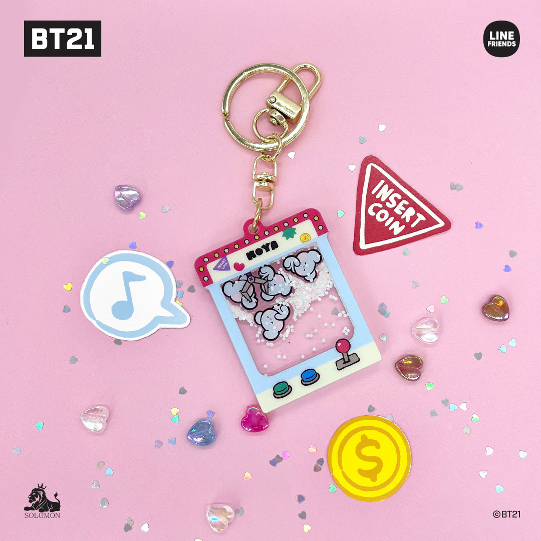 【：30%OFFセール ：】 ソロモン商事 BT21 minini グリッターキーホルダー_AHK_M GLITTER KEYHOLDER｜solomon｜07