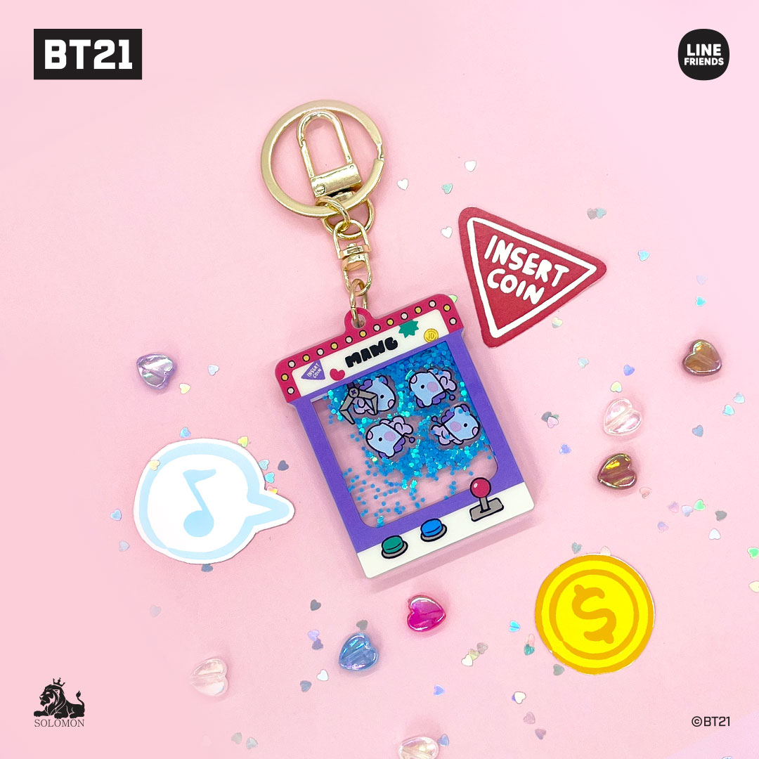 【：30%OFFセール ：】 ソロモン商事 BT21 minini グリッターキーホルダー_AHK_M GLITTER KEYHOLDER｜solomon｜08