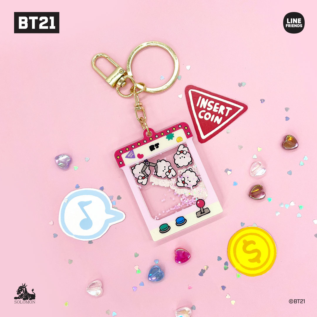 【：30%OFFセール ：】 ソロモン商事 BT21 minini グリッターキーホルダー_AHK_M GLITTER KEYHOLDER｜solomon｜05