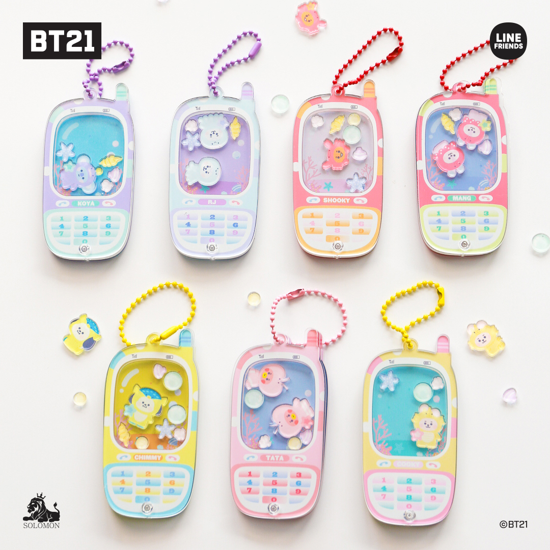 ソロモン商事【BT21 シャカシャカガラケーキーリング】GARAKE