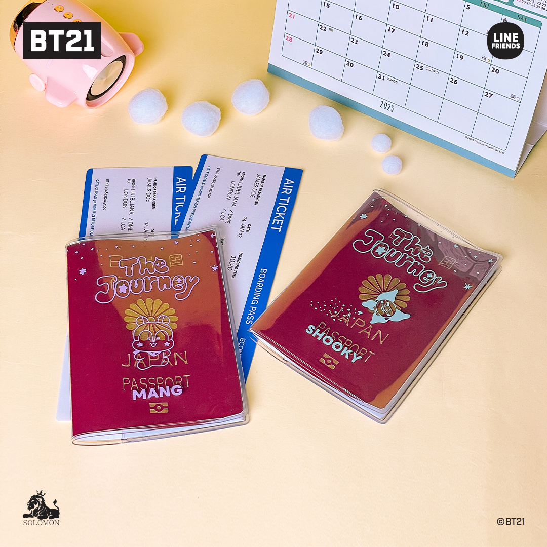 ソロモン商事 ☆NEW☆BT21 パスポートケース jpc-bt21_ PASSPORT CASE