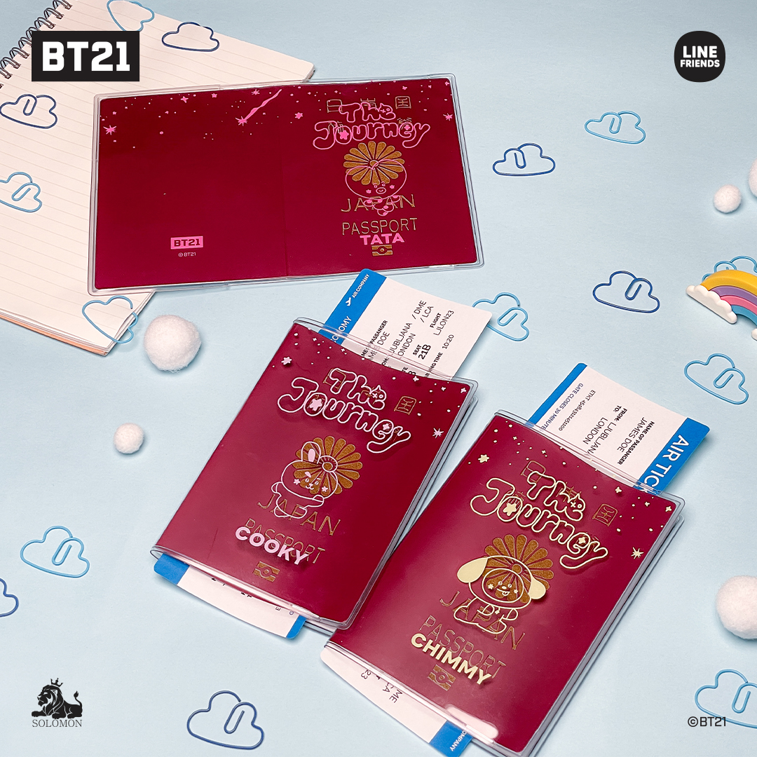 ソロモン商事 ☆NEW☆BT21 パスポートケース jpc-bt21_ PASSPORT CASE