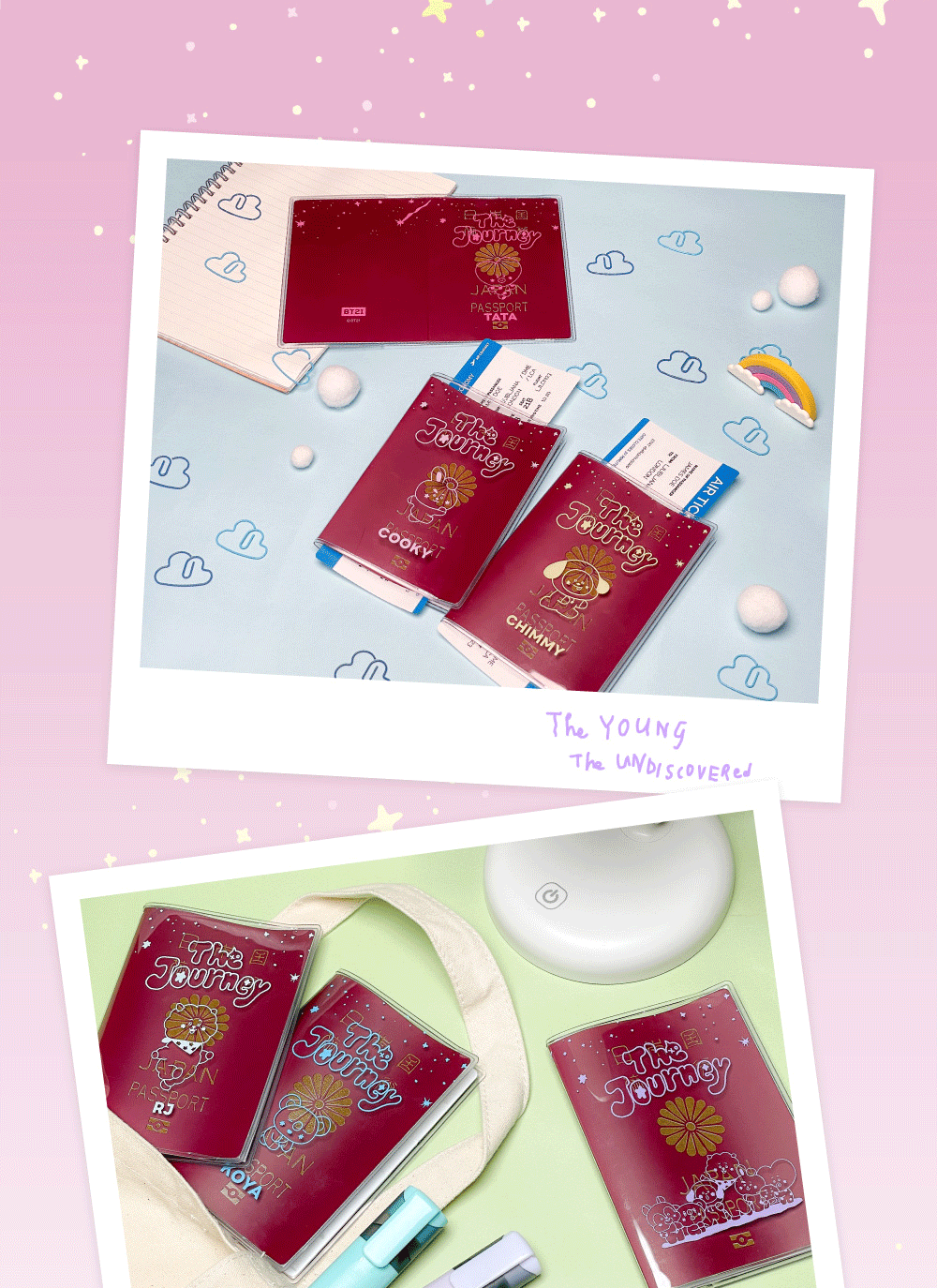 ソロモン商事 ☆NEW☆BT21 パスポートケース jpc-bt21_ PASSPORT CASE