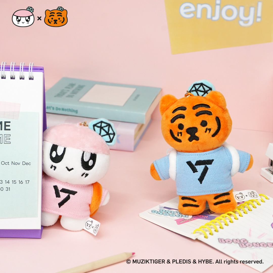 Yahoo! Yahoo!ショッピング(ヤフー ショッピング)ソロモン商事【BONGBONGEE x MUZIK TIGER リールキーホルダー】REEL KEY HOLDER pkh-bbm かわいい キャラクター ボンボンイ ムジークタイガー ぬいぐるみ