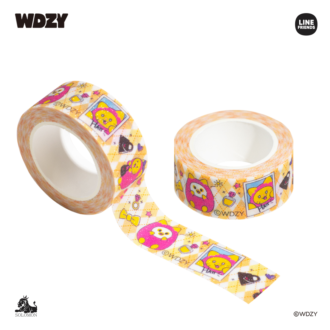 【：50%OFF！クリアランスセール ：】ソロモン商事 2023年 WDZY マスキングテープ MAKE UP MASKING TAPE テープ マステ 文房具 キャラクター かわいい プリント｜solomon｜02