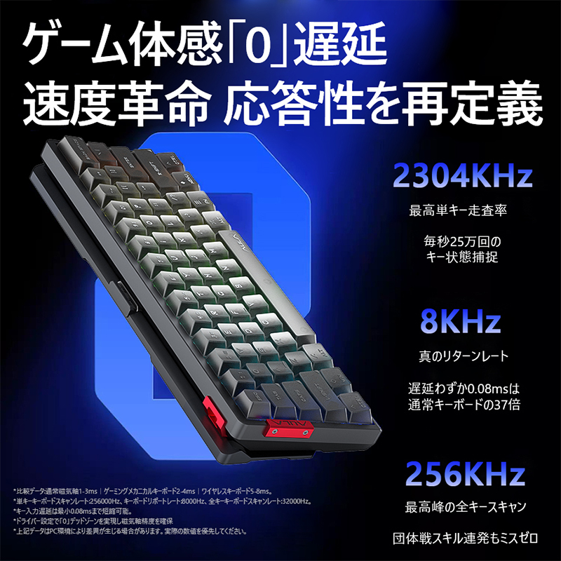 AULA ゲーミングキーボード AG60Pro 磁気軸キーボード 有線 0.08ms 超