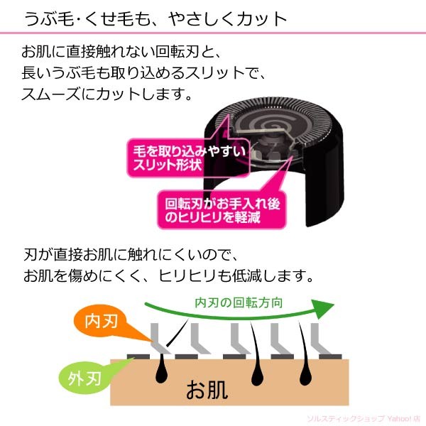 回転刃がやさしくカット