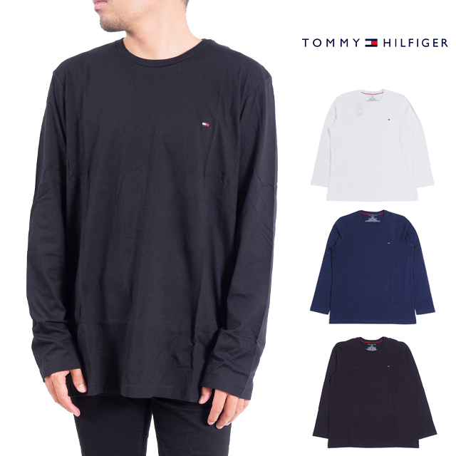 トミーヒルフィガー 長袖Tシャツ ロンT カットソー メンズ レディース ホワイト ブラック ネイビー 白 黒 紺 S M L XL LL 2Lサイズ TOMMY  HILFIGER CORE FLAG LO :09t3118:SOLT AND PEPPER - 通販 - Yahoo!ショッピング