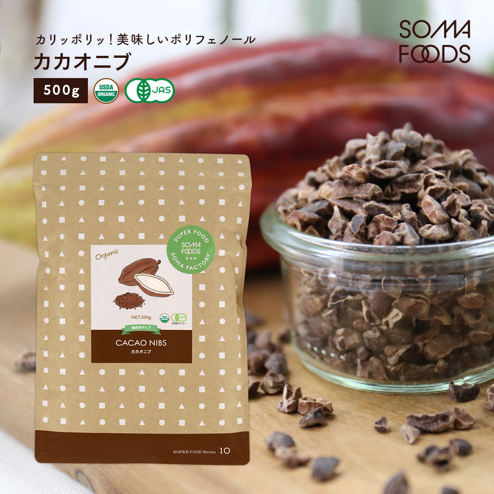 休日 有機カカオニブ 500g