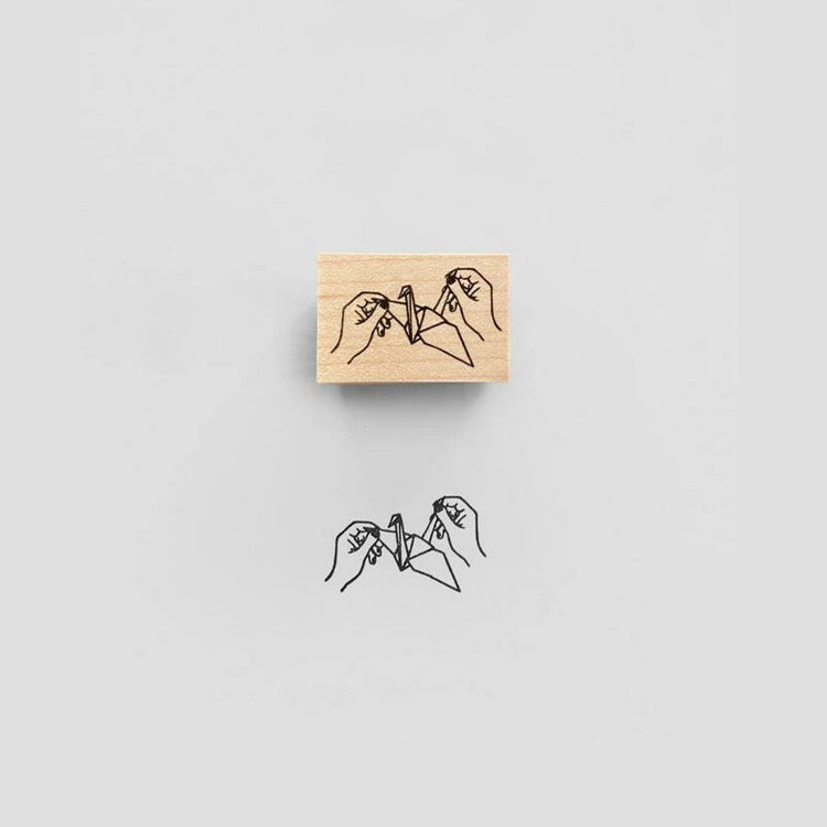 KNOOPWORKS クノープワークス スタンプ ラバースタンプ PUZZLE RING 知恵の輪 ORIGAMI CRANE 折り鶴 おしゃれ かわいい 手帳 カード はんこ 判子 木製 ハンコ｜somania｜03