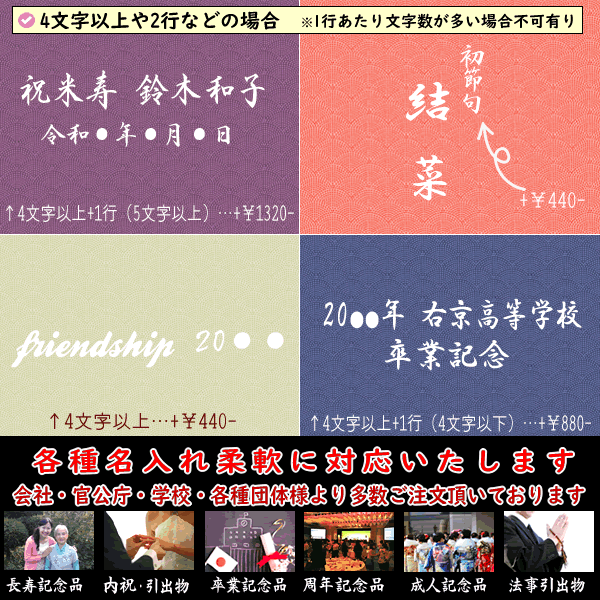 名前入り 風呂敷 大判 90cm 鮫小紋 リバーシブル 全5色 ネーム 金文字可 結婚式 記念品 プレゼント 初節句 誕生祝い 一升餅 中元 歳暮 重箱 包み 縮緬 ふろしき｜someoritanbou｜14