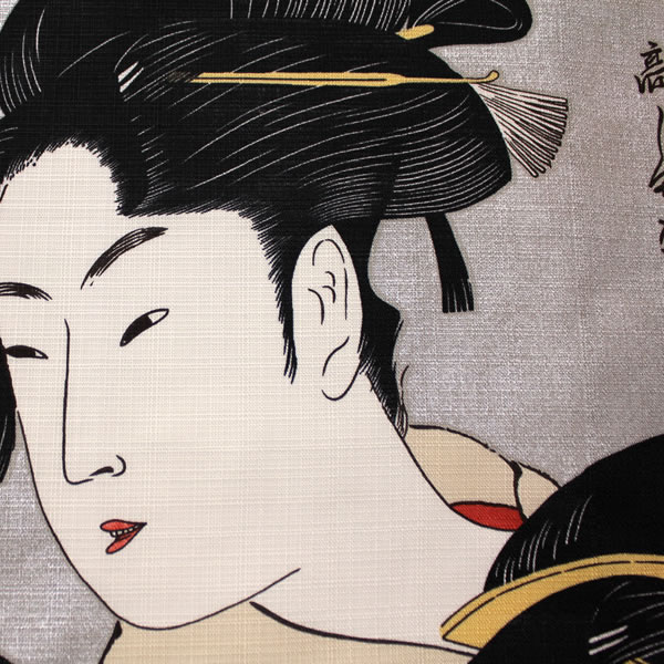 むす美 名前入り 浮世絵 オーガニックコットン 風呂敷 70cm 寛政
