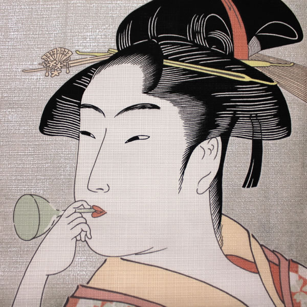 むす美 名前入り 浮世絵 オーガニックコットン 風呂敷 70cm