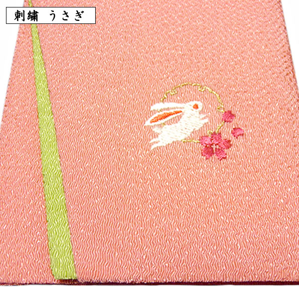 ふくさ 金封ふくさ ちりめん 刺繍 慶弔両用 全3種 袱紗 縮緬 うさぎ 梅 萩 日本製 結婚式 葬式 冠婚葬祭 記念品 内祝 プレゼント むす美｜someoritanbou｜05