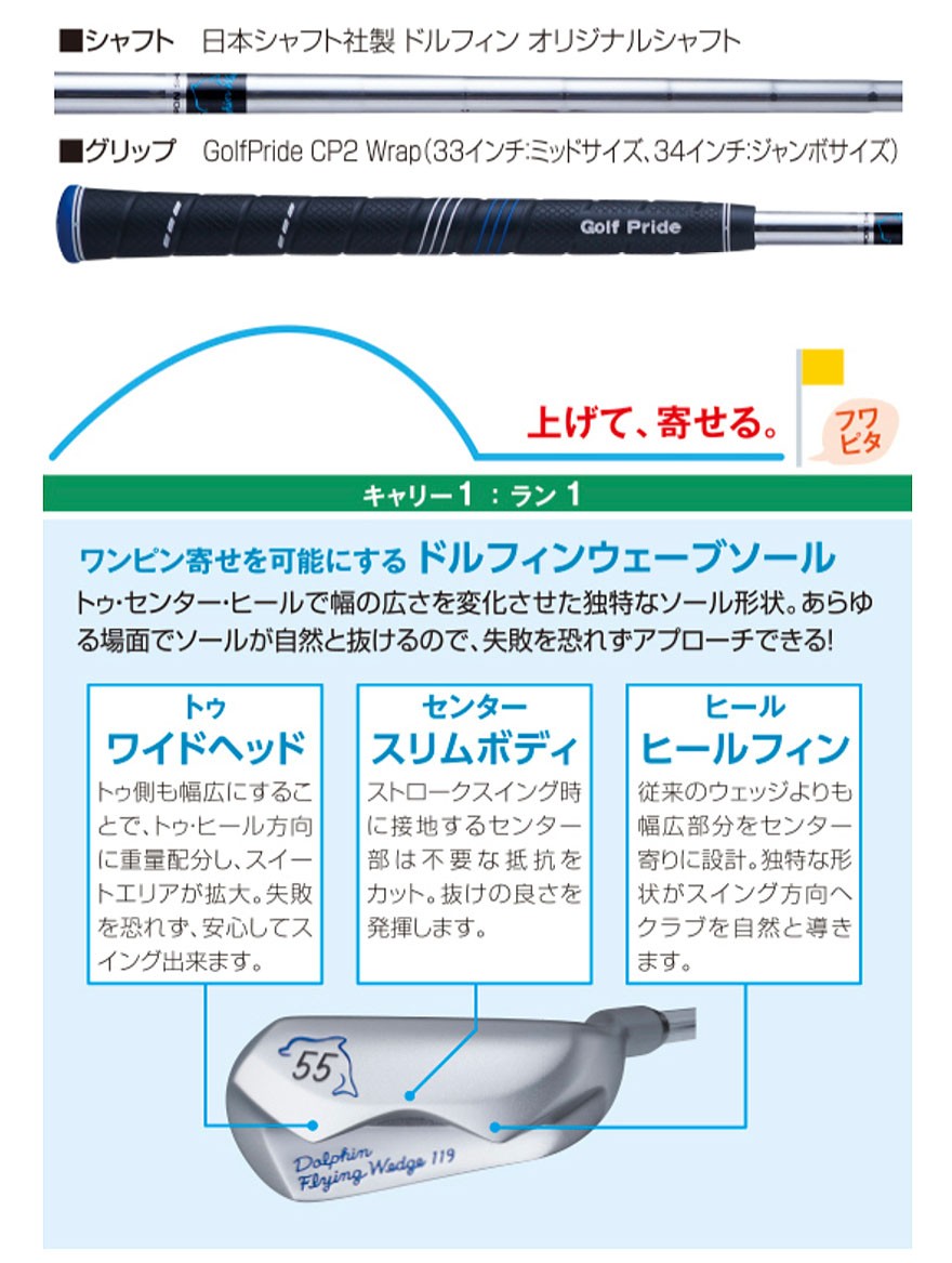 超目玉 取寄せ商品 Kasco キャスコ ドルフィンウェッジ Dolphin Flying Wedge Dfw 119 ドルフィン オリジナル スチールシャフト 流行に Atempletonphoto Com