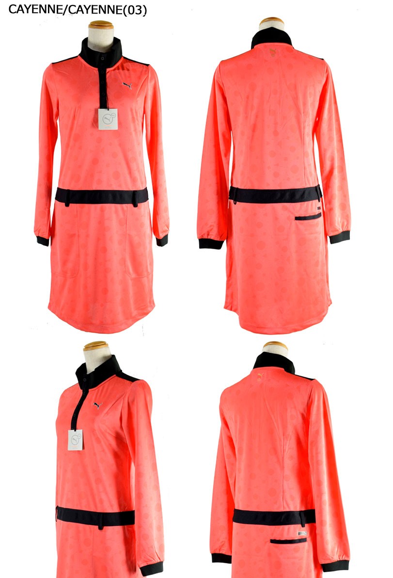 在庫一掃 最終sale Puma プーマ ワンピース 長袖 レディース ウエア ゴルフ 返品交換不可 爆買い新作