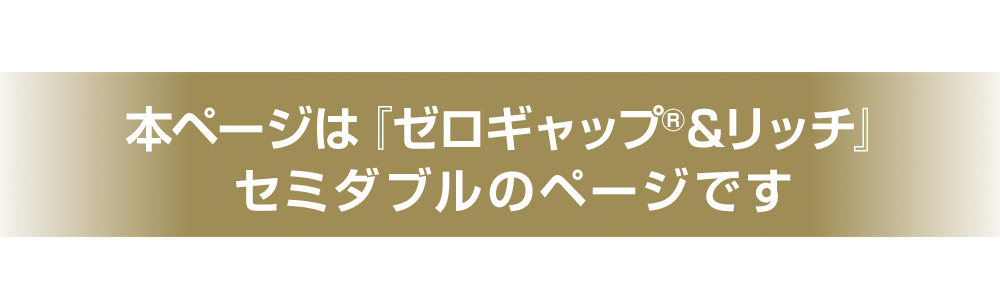 本ページはゼロギャップ&リッチ セミダブル