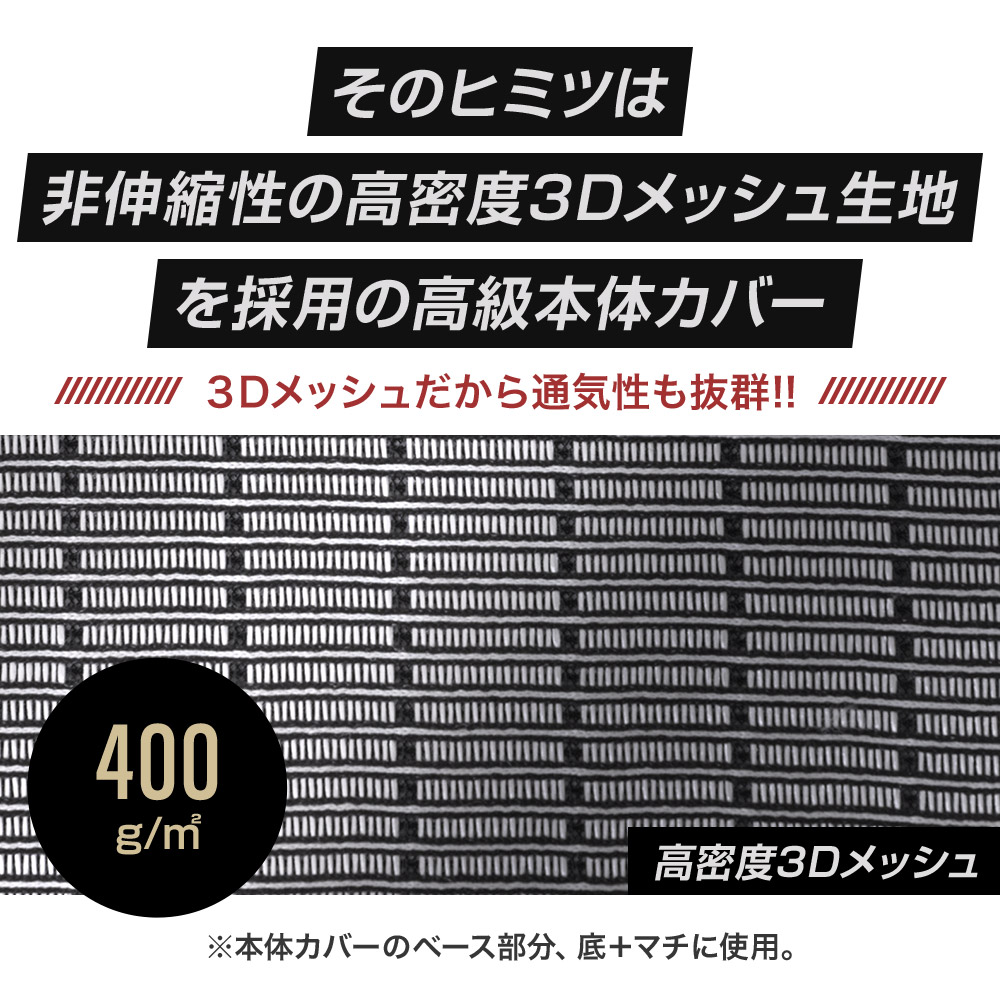 非伸縮性の高密度３Dメッシュ生地