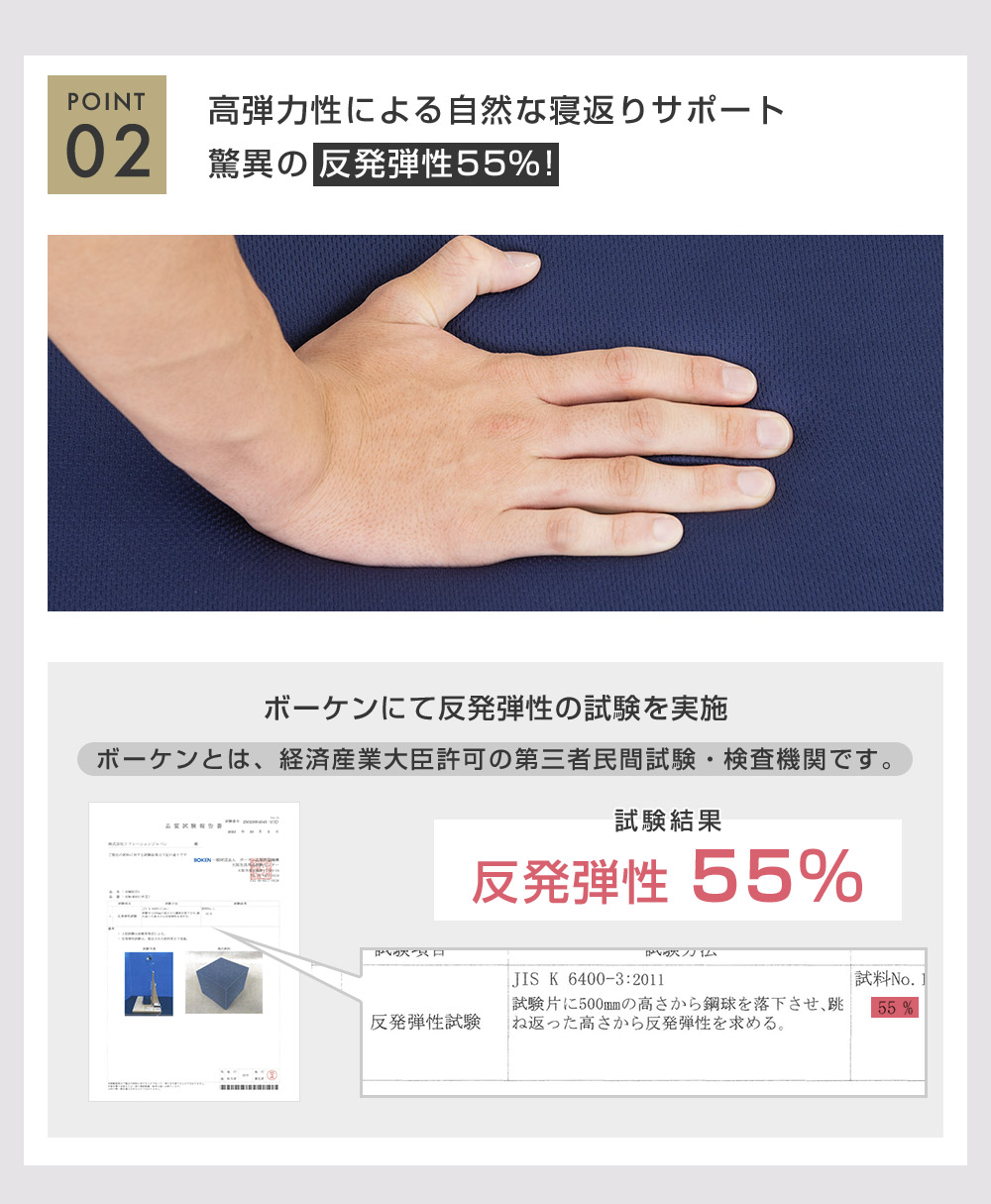 反発弾性55％