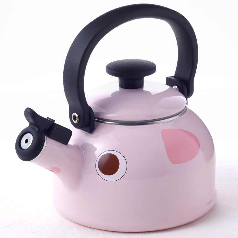 富士ホーロー どうぶつやかん 1.6L 笛吹ケトル DOY-1.6WK ぶた ぞう