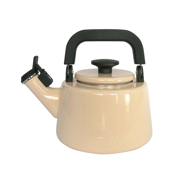 富士ホーロー コットン 笛吹きケトル kettle 2.1L IH対応 CTN-21WK 送料無料 やかん 湯沸かし ガス火 ポット コットンシリーズ