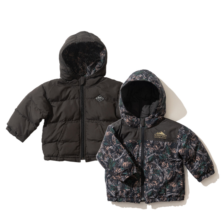 子供服 アウター ふわ軽リバーシブルアウター 80/90/100/110/120/130  