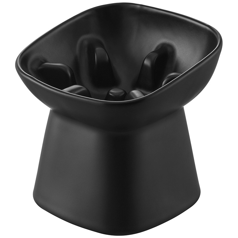 山崎実業 nooks 早食い防止陶器ペットフードボウル ヌークス 斜め H11