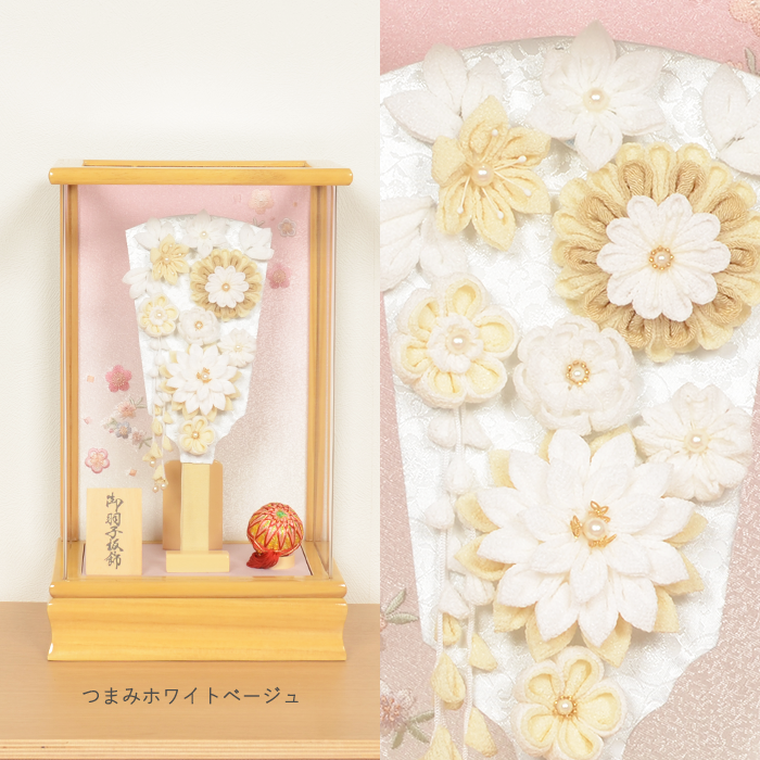 【1点もの】羽子板と手鞠のセット(ホワイト×ゴールド×ベージュ) レビュー特典木札・お手入れセット付・送料無料)選べる2種類 羽子板 初