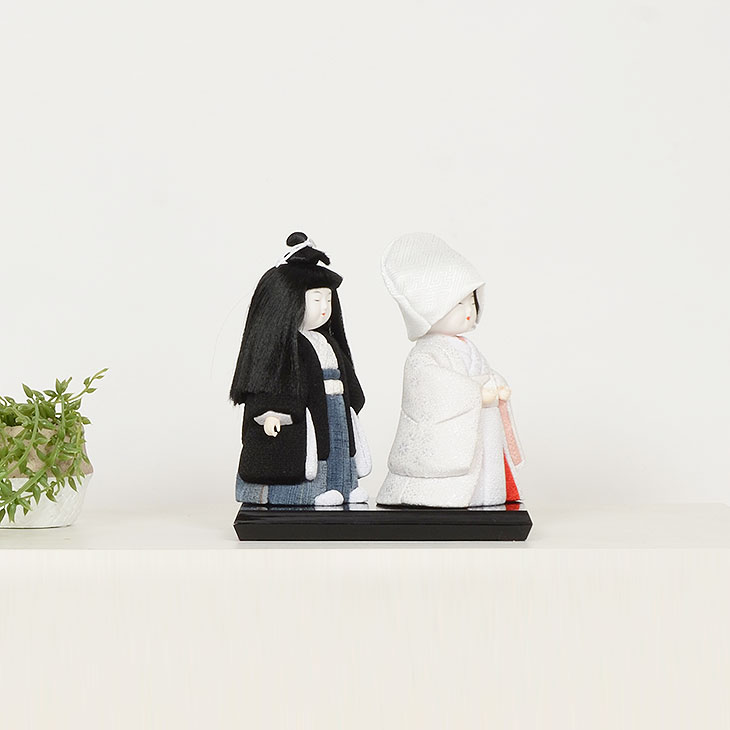 木目込み人形 No.1071-A 【花嫁・花婿】 完成品 贈り物 ギフトに最適