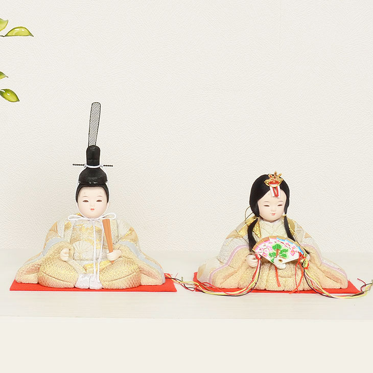 木目込み人形 No.1081-A 【絹代雛（飾り台・屏風付き）】 完成品