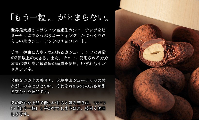 生カシューチョコ・スイーツ・高級・チョコレート