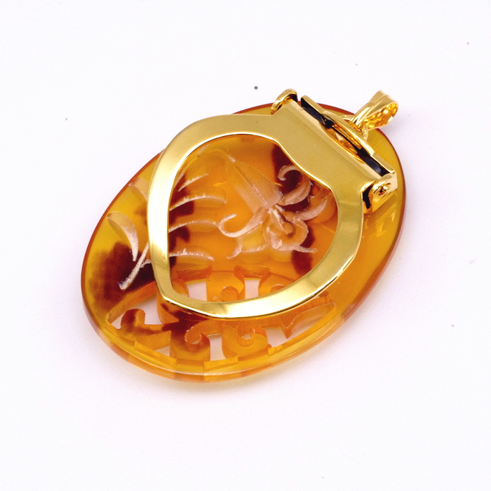ネックレス　金色　張鼈甲 bh003-4a.jpg