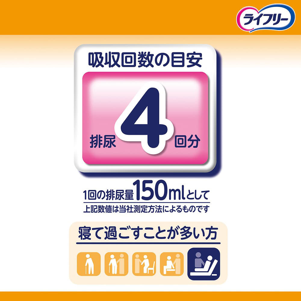 ライフリー　長時間安心さらさらパッド144枚(48×3セット) ライフリー 長時間あんしん ユニ・チャーム 長時間安心さらさら