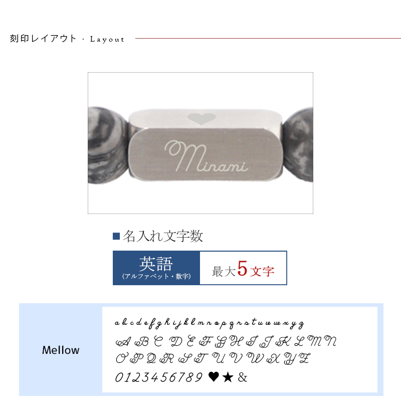 ブレスレット 名入れ 刻印無料 天然石 9種 4面刻印 キューブプレート