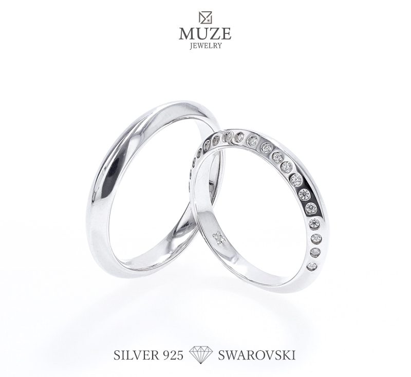 MUZE JEWELRY リング スワロフスキージルコニア使用 ペアリング