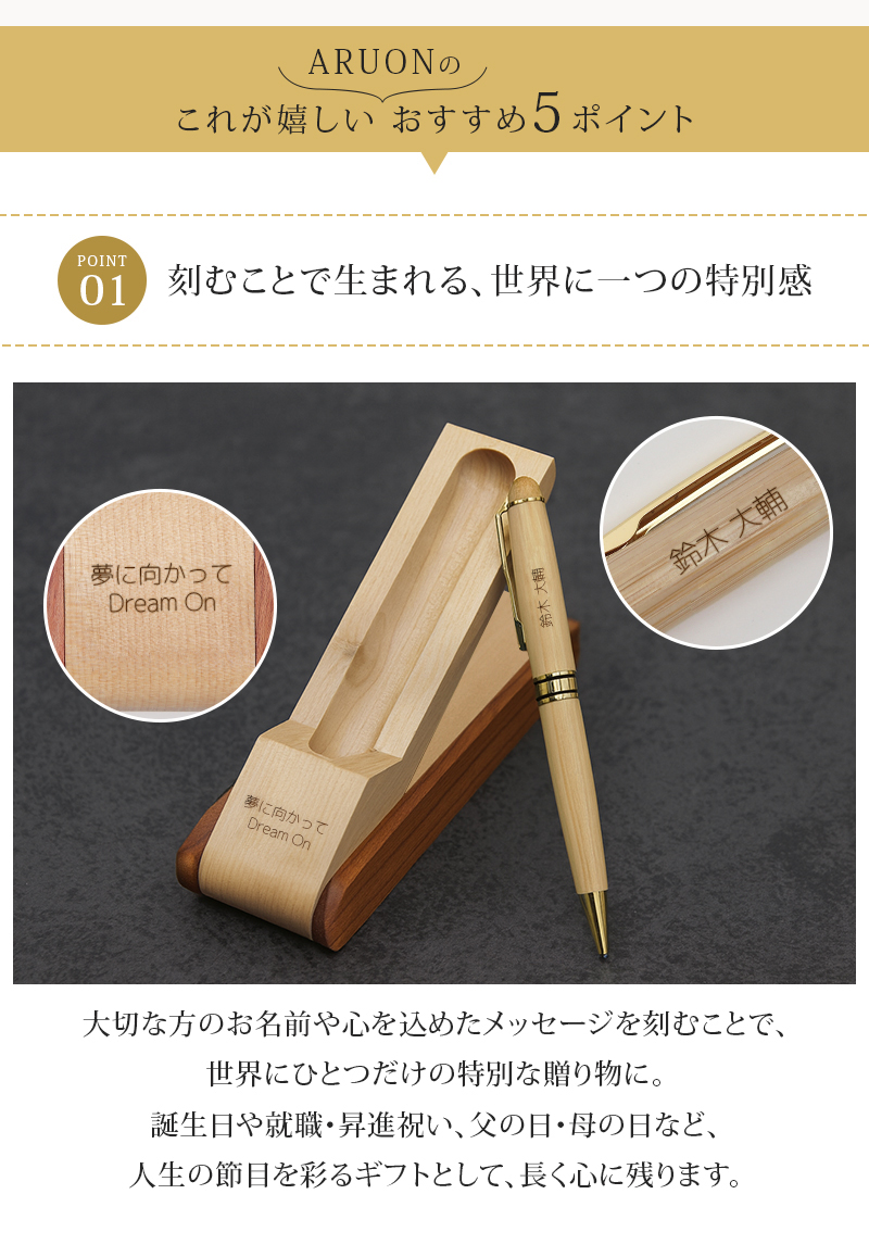 Cartier ゴールド ボールペン 専用ケース付き　名前入り 名入れ ボールペン ケースセット スタンド式 名入れ無料 刻印 高級