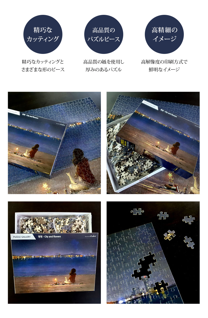 ジグソーパズル 1000ピース パズル 51x73.5cm Puzzle 海 少女 イラスト