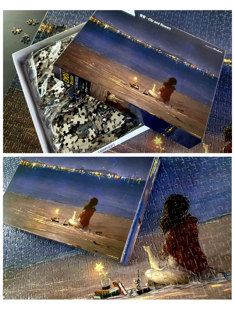 ジグソーパズル 1000ピース パズル 51x73.5cm Puzzle 海 少女 イラスト