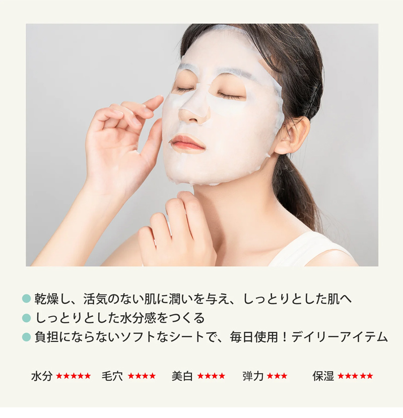 MITOMO ハトムギ エッセンス シートマスク 5枚入り フェイシャルマスク