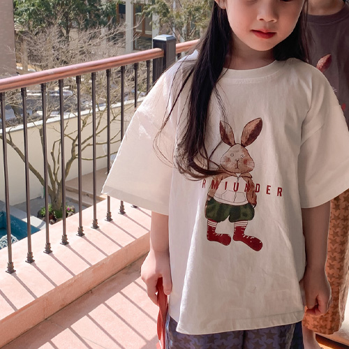 半袖 Tシャツ 子供服 キッズ トップス うさぎ キャラクター プリント