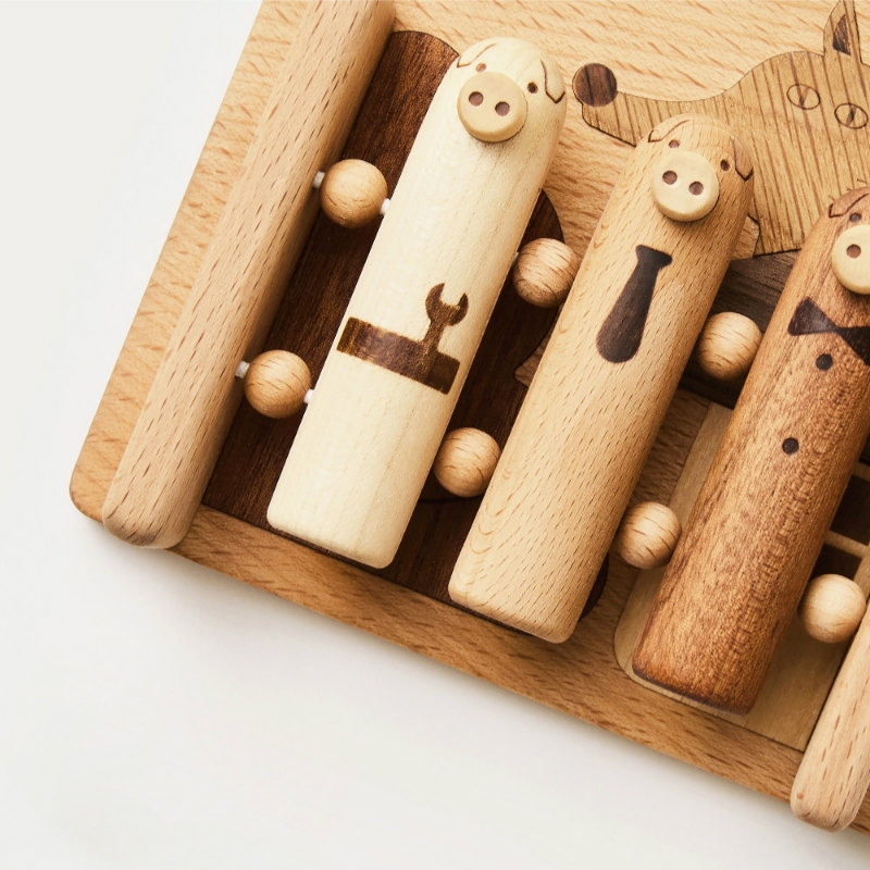 Soopsori（スプソリ） 木のおもちゃ 1歳 クリスマス 3匹のこぶたの