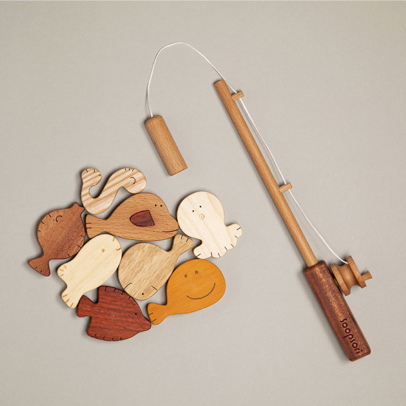 Soopsori（スプソリ） 木のおもちゃ 2歳 クリスマス 魚釣り おもちゃ