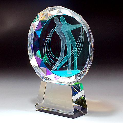 トロフィー ゴルフ クリスタルトロフィー 806A(大) 名入れ オリジナル