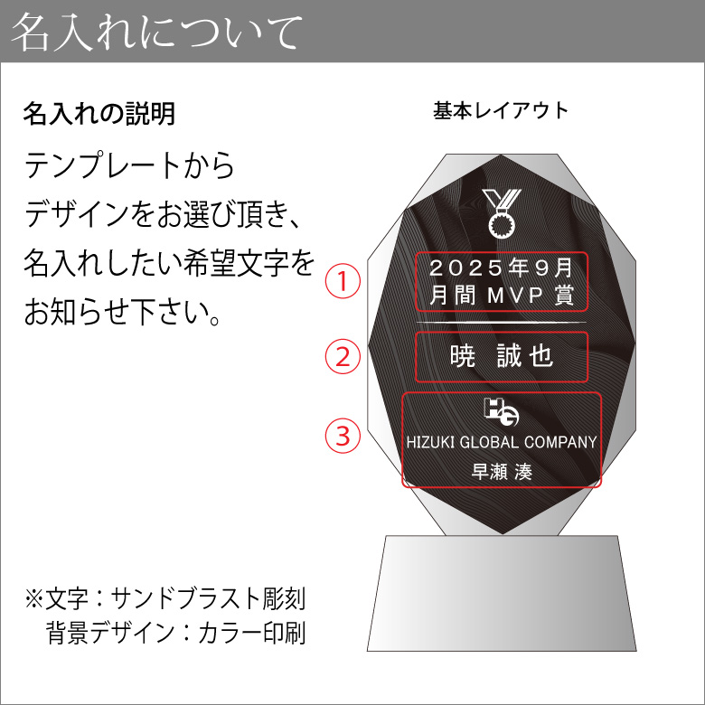 ブラックビューティー トロフィー CR-16C-bb(小) クリスタル 名入れ 記念品 表彰状 退職記念 周年記念 ゴルフ スポーツ 優勝 ギフト おしゃれ 黒 CRB-16の画像