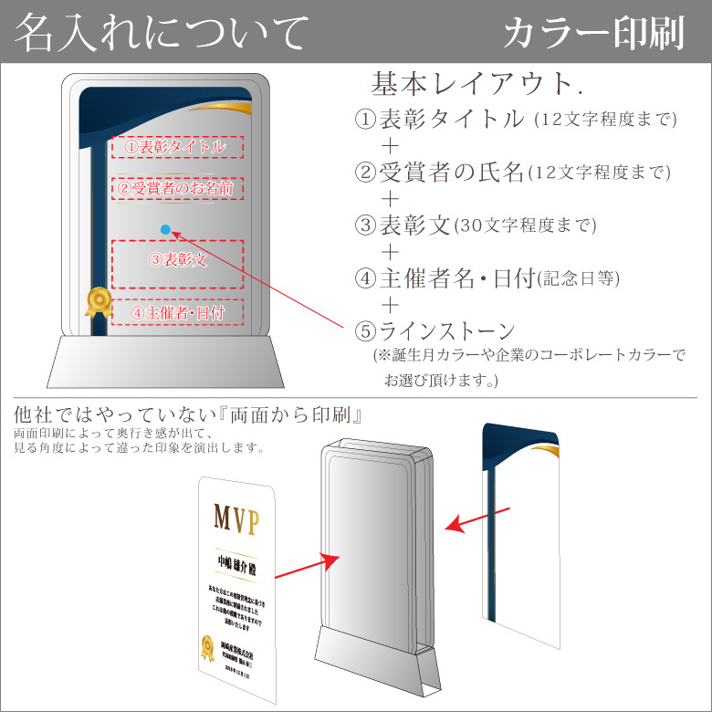 トロフィー クリスタル 盾 DP-4C(小) 名入れ 記念品 表彰状 表彰 楯