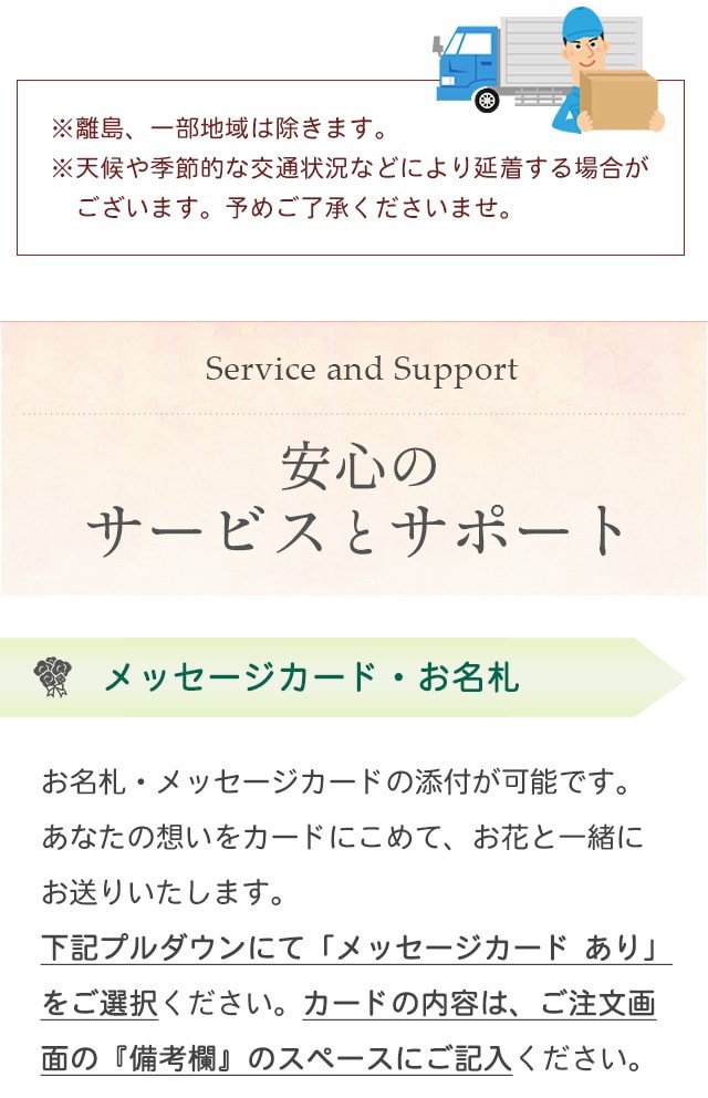 安心のサービスとサポート